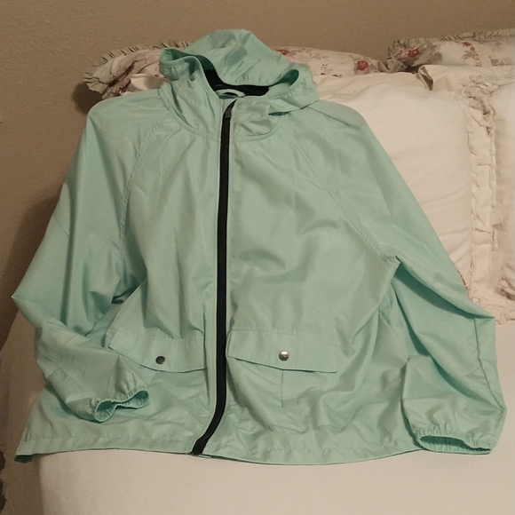 Jockey Jackets & Blazers - Like new, Jockey lightweight hooded jacket. Worn once. Size XL, mint green.